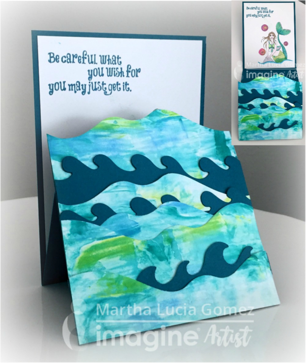 Be Inspired by Trifold and Vellum in these 2 Mermaid Cards
