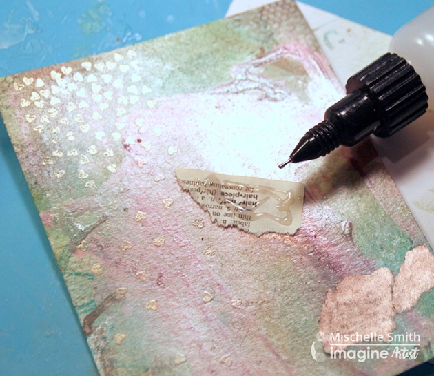 Attach paper scraps with On Point Glue