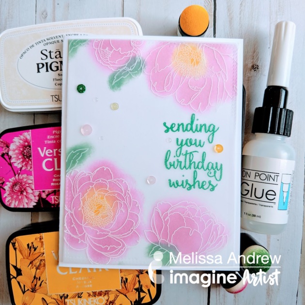Learn Beginner Stamping on Vellum with No Line Coloring
